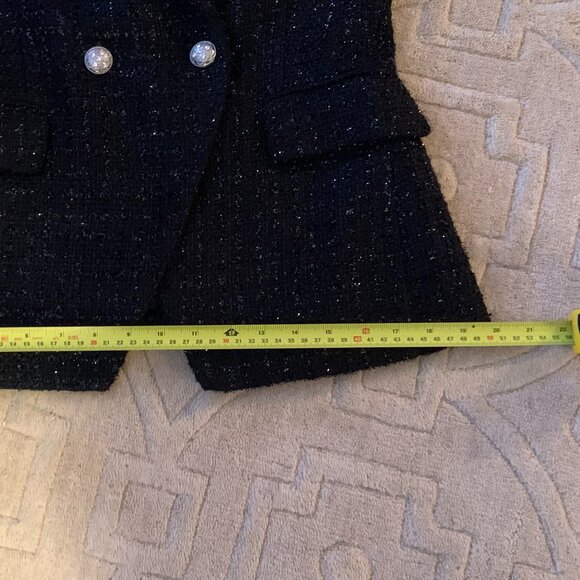 Dynamite Paloma Double Breast Blazer - Sparkling Black - Balmain Style - Picture 13 of 15